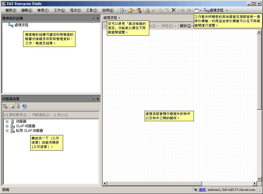 SAS Enterprise Guide 工作區