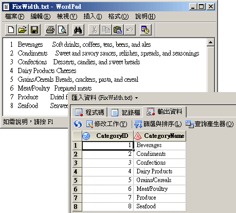 FixWidth 文字檔與 SAS 資料集