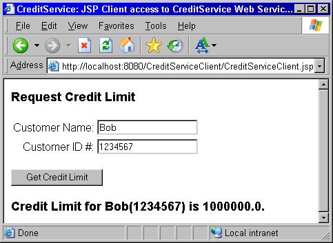 CreditServiceClient screenshot