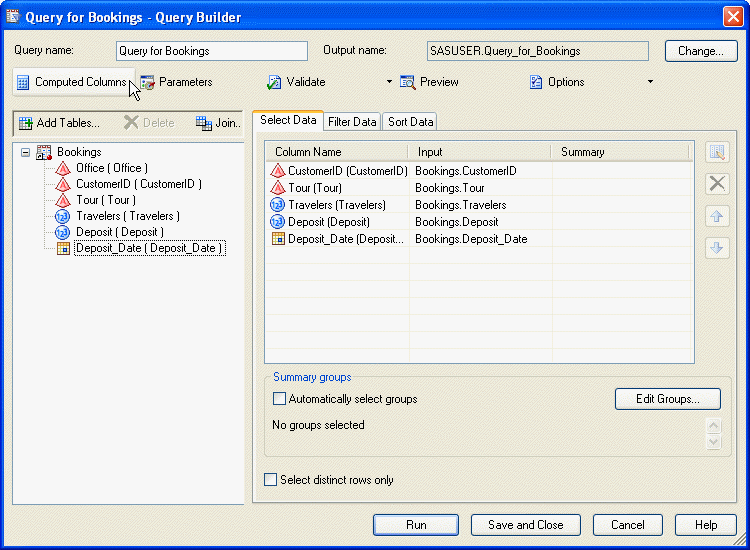 Using the Query Builder in SAS Enterprise Guide 8.1 - SAS Video Portal