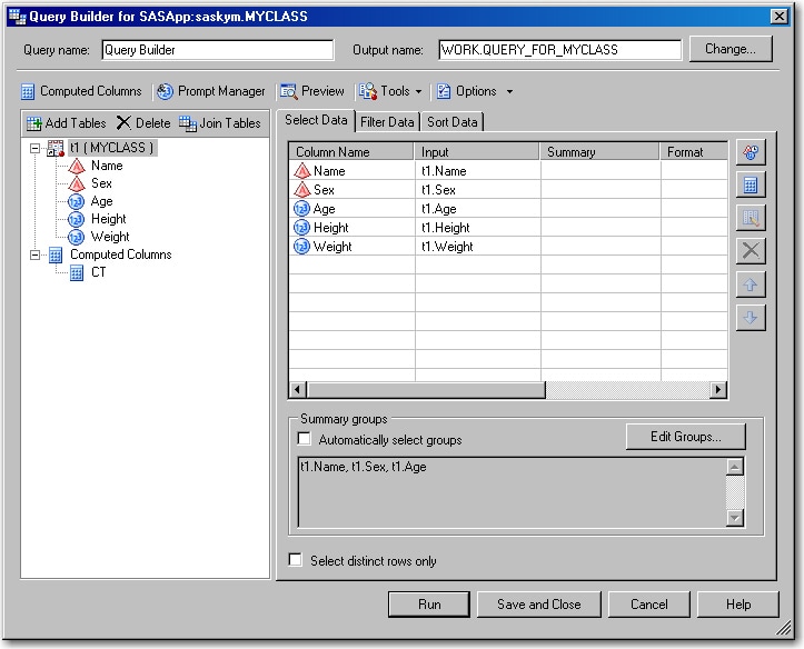 Using the Query Builder in SAS Enterprise Guide 8.1 - SAS Video Portal