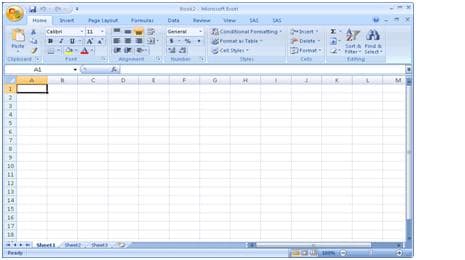 Two SAS menus display in Excel
