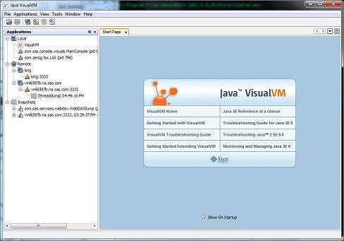 jvisualvm main screen