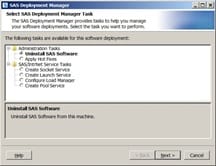 Uninstall SAS Software