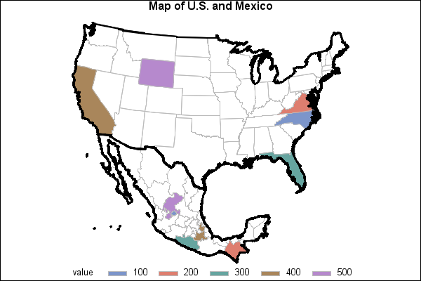 Combined U.S. Mexico map