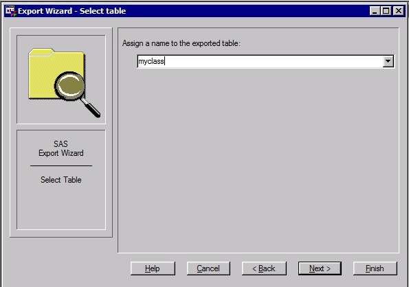 Table Selection Panel