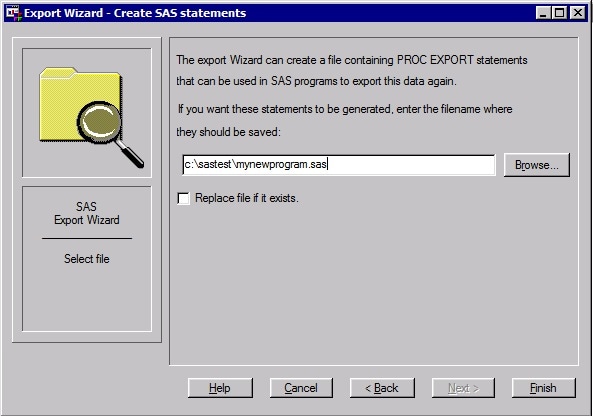 Create SAS Statements