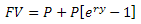 PV=P+P[e^(ry)-1]