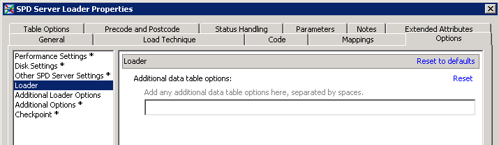 Additional Data Table Options DI 4.2
