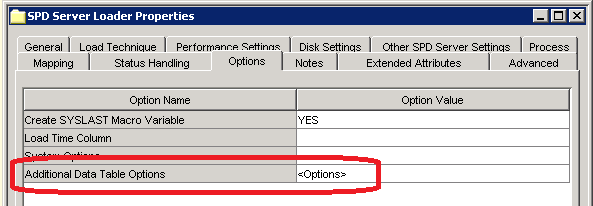 Additional Data Table Options DI 3.4
