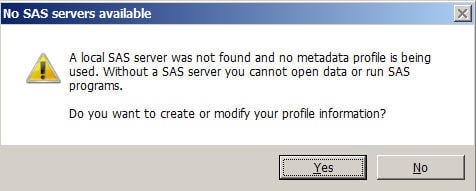 sas microsoft office add in no servers available