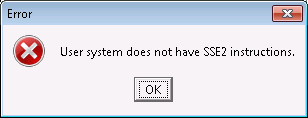 sse2check error message