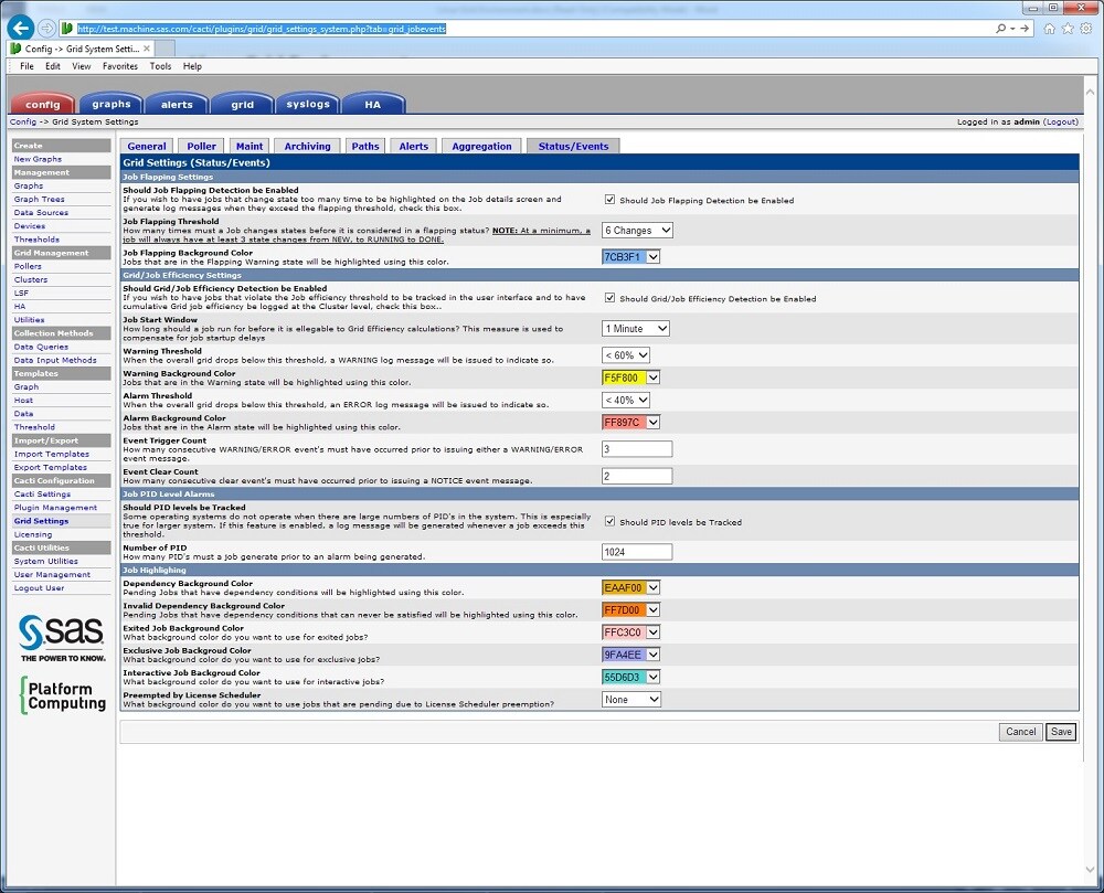 RTM job efficiency thresholds