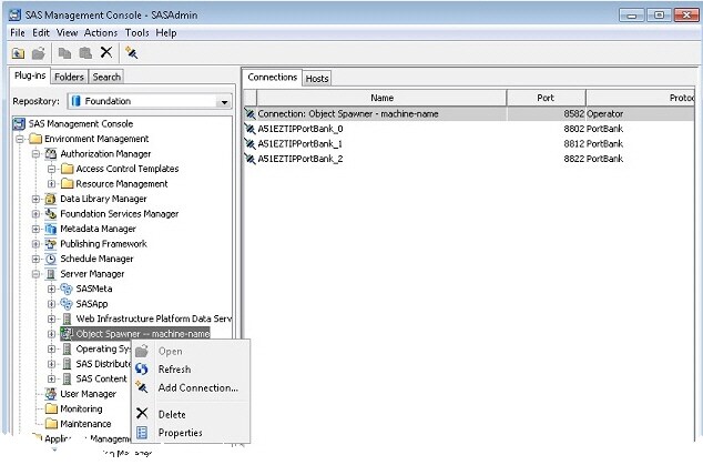 Selecting spawner properties