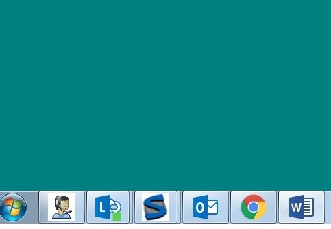 Task bar with icons