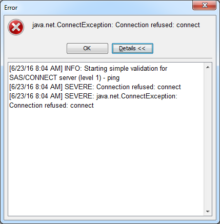 connection refused error