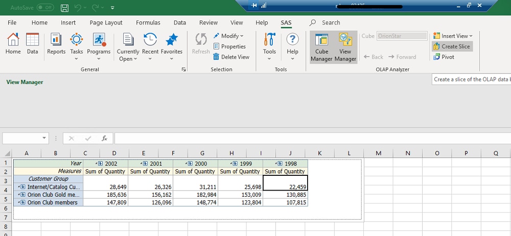 create slice option