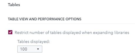 New Tables Preferences