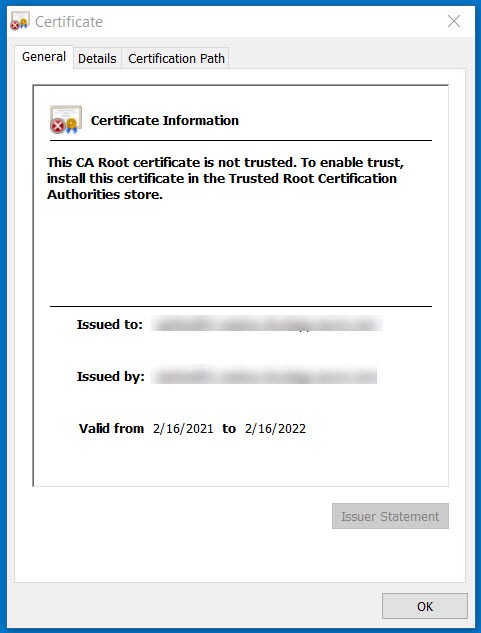Certificate Information