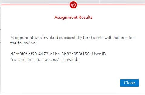 Assignment Results error