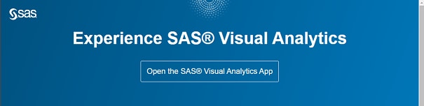 open the sas visual analytics app redirect