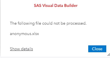 The following file could not be processed. Anonymous.xlsx – Show details