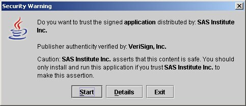 Security Warning Certificate Window