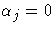 \alpha_j=0