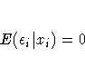 E(\epsilon_i | x_i)=0