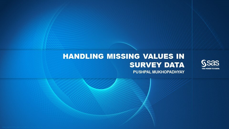 Handling Missing Values In Survey Data