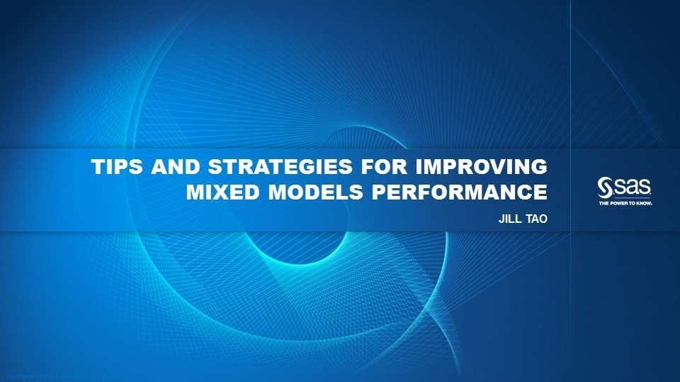 Tips and Strategies for Improving Mixed Models Performance