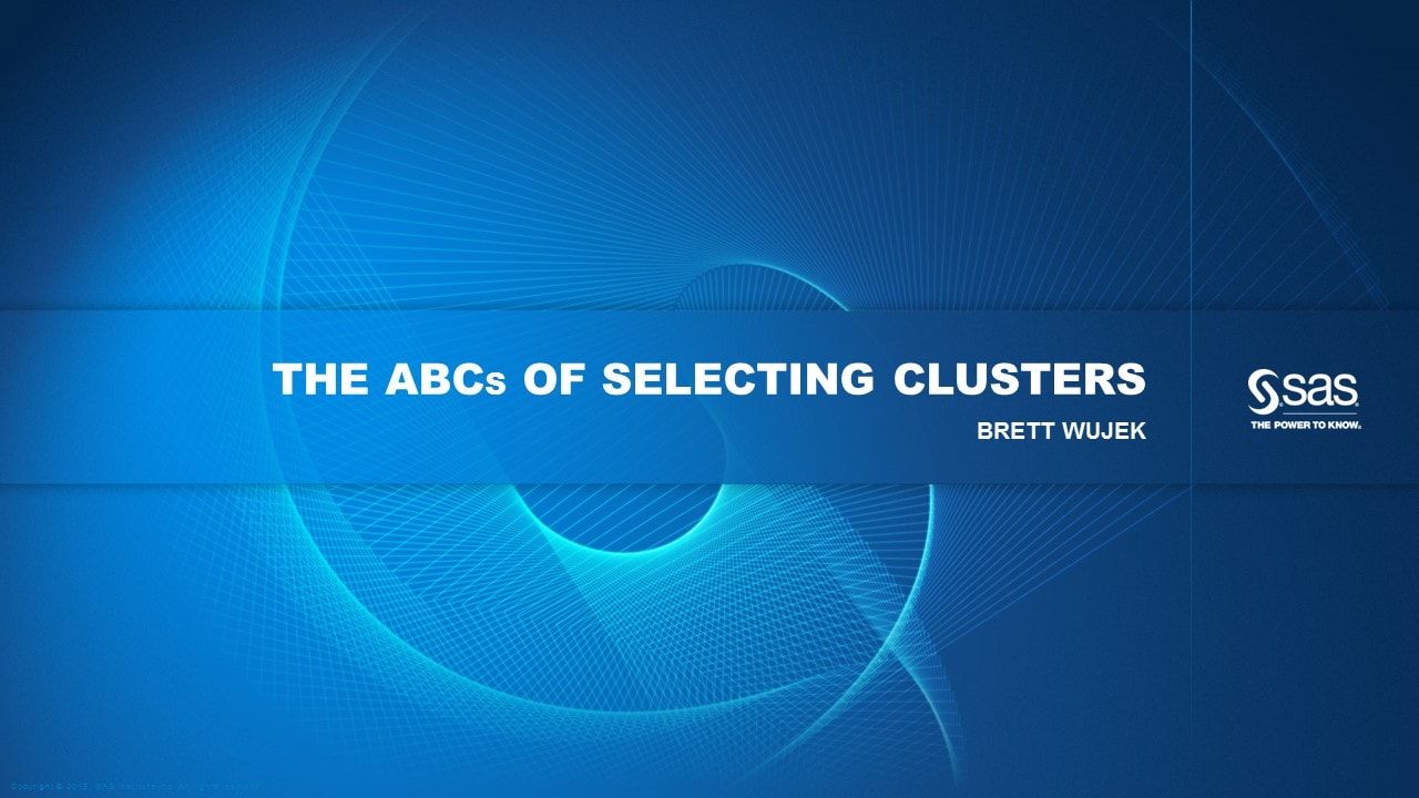 The ABCs of Selecting Clusters