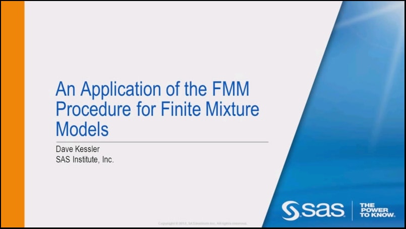 An Application of the FMM Procedure for Finite Mixture Models
