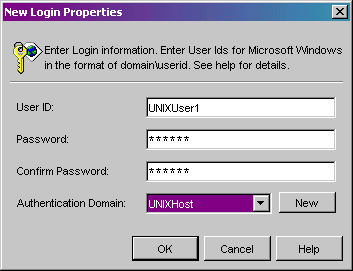 New login properties for host authentication