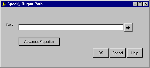 Specify Output Path Window