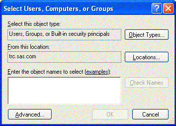 Select Users, Computers, or Groups