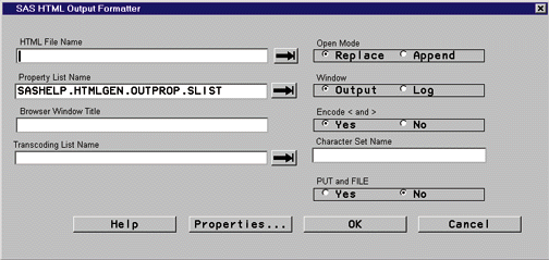 Output Formatter screen capture
