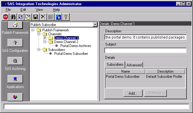 IT Admin window; demo channel details