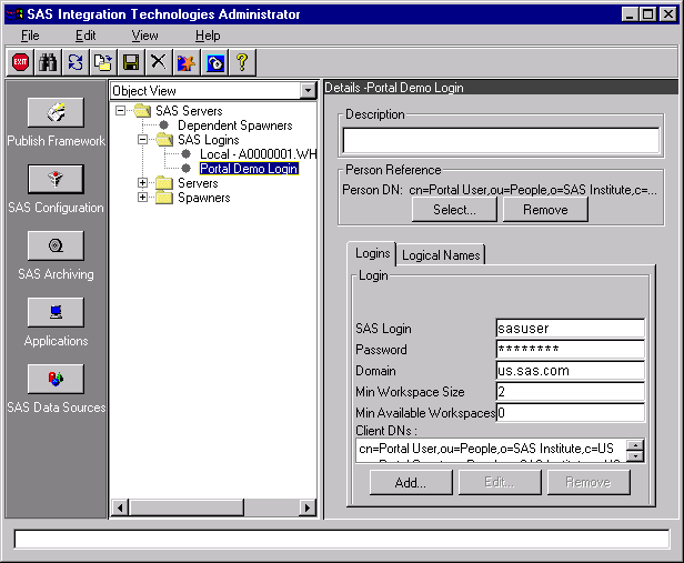 IT Admin window; demo login details