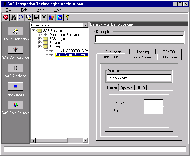 IT Admin window; spawner details