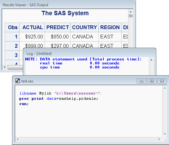 Creating and running SAS programs