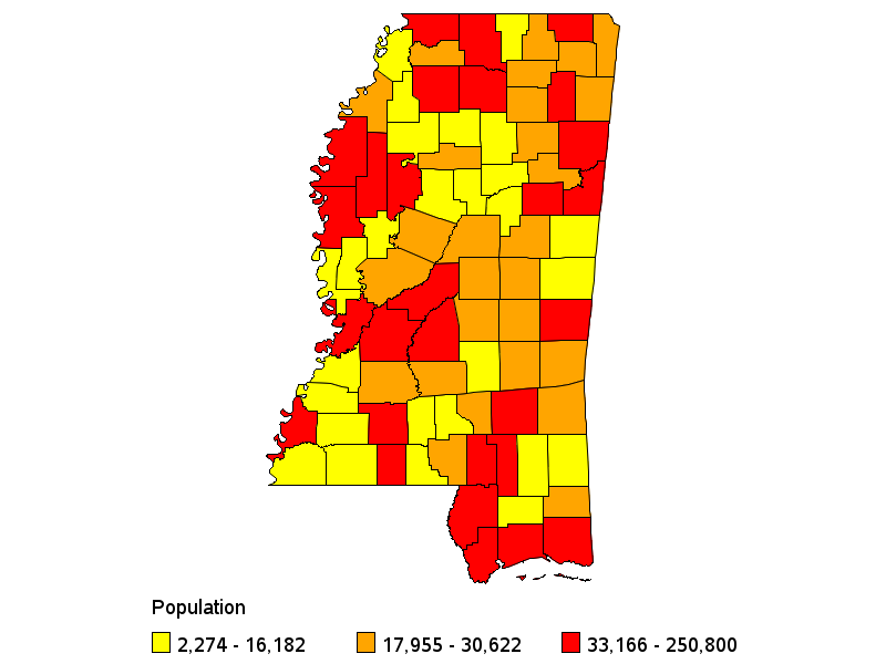 &carrier population by county