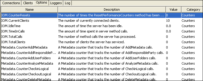 [SAS Management Console Options tab for metadata server]