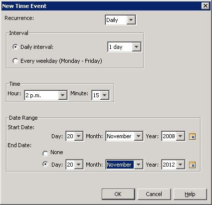 [New Time Event dialog box]