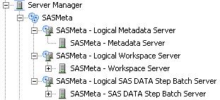 SASMeta server context in Server Manager plug-in