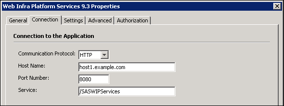 Host name in metadata for SAS Web Infrastructure Platform services