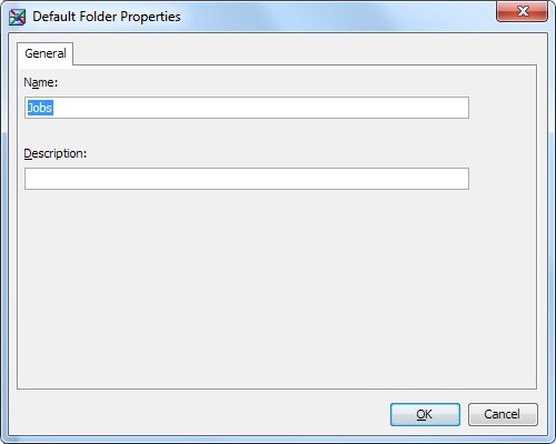 Default Folder Properties dialog box