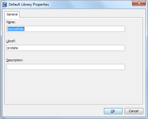 Default Library Properties dialog box