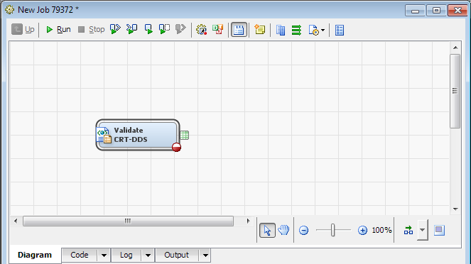 Validate CRT-DDS transformation on the Diagram tab