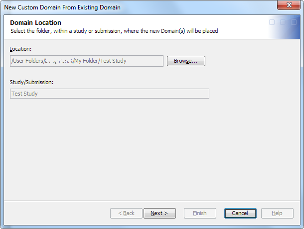 New Custom Domain From Existing Domain wizard